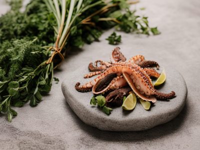 Delicious octopus Vietnamese street food Asian cuisine